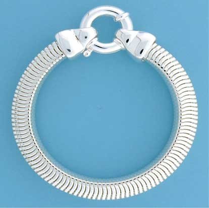 SPC 7mm WIDE SQUARE SNAKE CHAIN BRAC   =