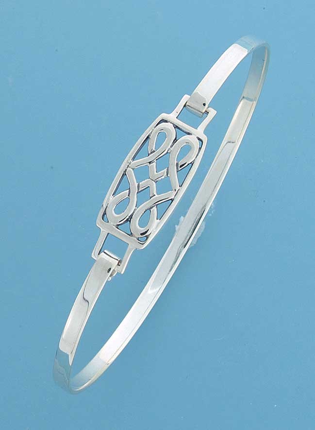 SPC CUTOUT CELTIC DESIGN CLIP BANGLE   =