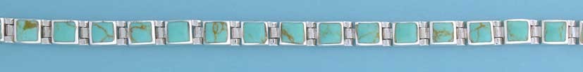 SPC SQUARE TURQUOISE LINKED BRACELET   =