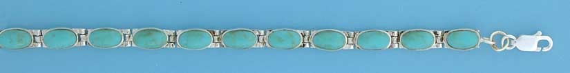 SPC OVAL TURQUOISE LINKED BRACELET     =