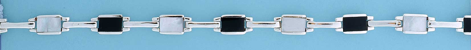 SPC ONYX/M.O.P RECT.BAR LINK BRACELET  =