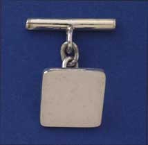 SPC SQ.PLAIN HOLLOW CHAIN+BAR CUFFLINKS=