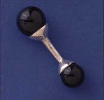 SPC ONYX BEADS SOLID BAR CUFFLINKS     =