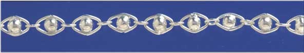 SPC 16" OVAL WIRE WITH BEAD LINK CHAIN =