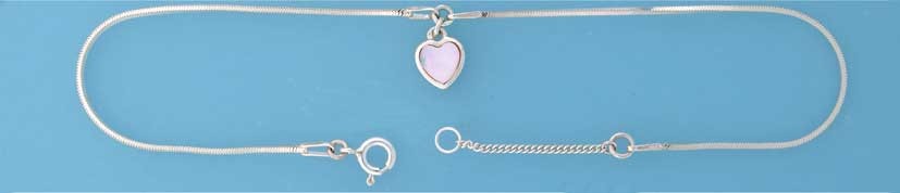 SPC COBRA CHAIN ANKLET/PINK M.O.P.HEART=
