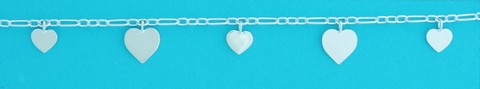 SPC 8mm+10mm HANGING HEARTS FIG.ANKLET =