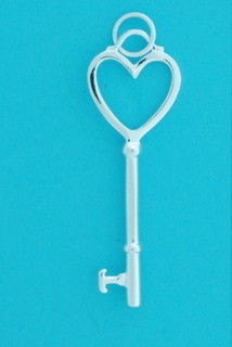SPC HEART TOPPED 35mm PLAIN KEY PENDANT