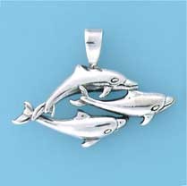 SPC THREE SWIMMING DOLPHINS PENDANT