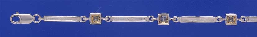 SPC SQ.YELLOW CZ / BARLINK BRACELET