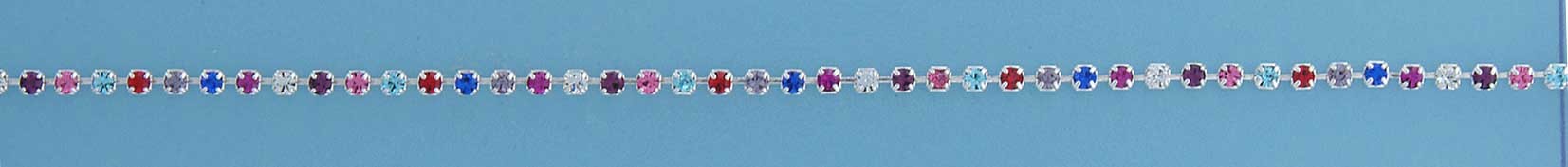 SPC 2mm MULTICOL CRYSTAL TENNIS BRACELET