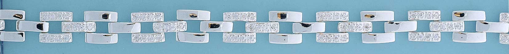 SPC PAVE CZ SET BRICKLINK BRACELET