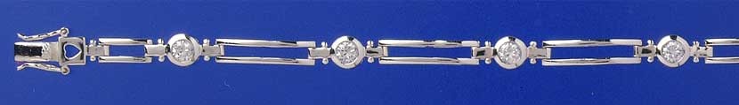 SPC CZ SET 2 ROW BAR BRACELET          =