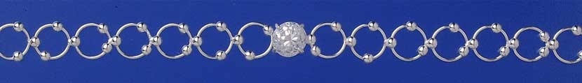 SPC 8mm CZ SET RINGS/BEADS BRACELET    =