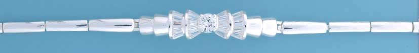 SPC ROUND CZ/BAGETTE CZS BRACELET      =