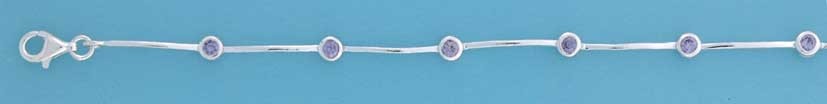 SPC 3mm PURPLE CZ 1mm WIDE BARLINK BRAC=