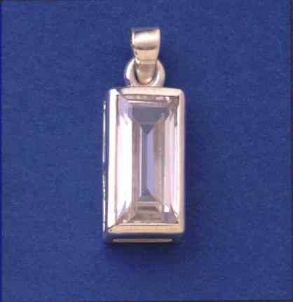 SPC 15x8 CZ RECTANGULAR PENDANT