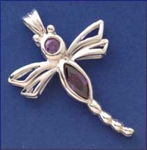 SPC PURPLE CZ DRAGONFLY PENDANT        =