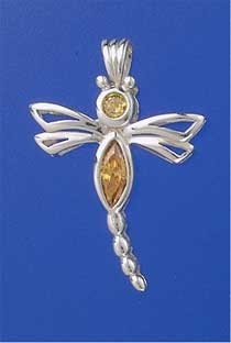 SPC YELLOW CZ DRAGONFLY PENDANT        =