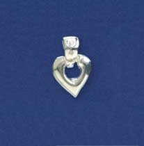 SPC HEART WITH CZ SET LOOP PENDANT