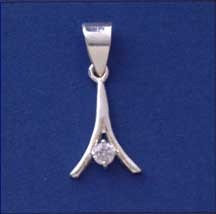 SPC INVERTED V CZ PENDANT              =