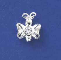 SPC  CZ SET BUTTERFLY SLIDER PENDANT   -