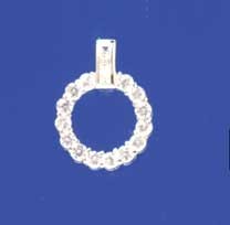 SPC 13mm CZ SET HOOP PENDANT