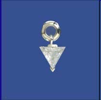 SPC CIRCLE/TRIANGULAR CZ SLIDER PEND.