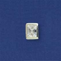 SPC 9x7mm RECTANGULAR CZ SLIDER PENDANT