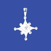 SPC STAR WITH BEADS CZ PENDANT