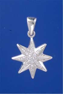 SPC CZ SET 23mm CHRISTMAS STAR PENDANT =