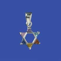 SPC 14mm CZ SET STAR OF DAVID PENDANT  =
