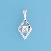 SPC SQ.CZ DIAMOND SHAPE PENDANT        =