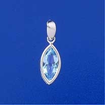 SPC 13mm MARQUIS BLUE STONE PENDANT
