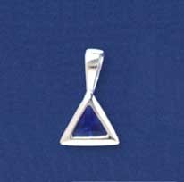 SPC 10mm TRIANGULAR BLUE STONE PEND.