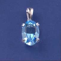 SPC 14x10 OVAL BLUE STONE PENDANT