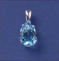 SPC 14x10 TEARDROP BLUE STONE PENDANT  =