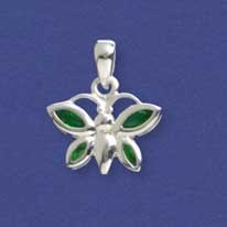 SPC ASST STONE SET BUTTERFLY PENDANT