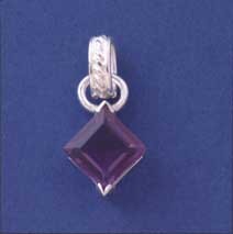 SPC 9mm DIA.SHAPE IMM.AMETHYST PENDANT