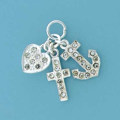 SPC DIAMONTE FAITH/HOPE/CHARITY PENDANT