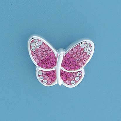 SPC FADING PINK CRYST.BUTTERFLY PENDANT=