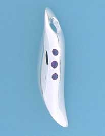 SPC 3 STONE AMETHYST CURVED CAST PEND.