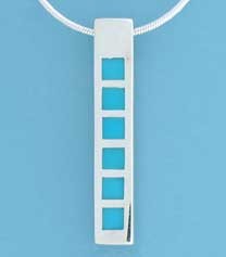 SPC INLAID TQ.35x6mm RECT SLIDER PEND. =