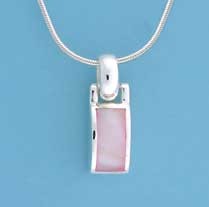 SPC PINK M.O.P INLAID D SECT PEND/CHAIN=