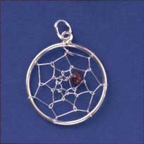 SPC 20mm  GARNET DREAMCATCHER PENDANT