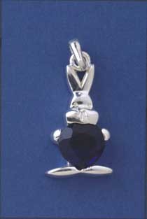 SPC RABBIT PENDANT/ASST IMM.STONE HEART-