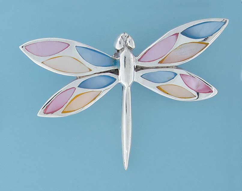 SPC 60x35mm INLAID M.O.P DRAGONFLY PEND=
