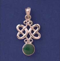 SPC 6mm MALACITE CELTIC KNOT PENDANT