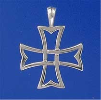 SPC 22mm CUTOUT MALTESE CROSS PENDANT  =