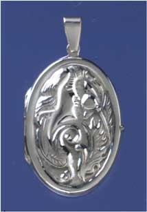 SPC FANCY LOCKET 34X24mm LADY/FLOWER   =