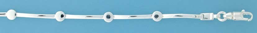 SPC POLISHED BARS/CIRCLES BRACELET     =
